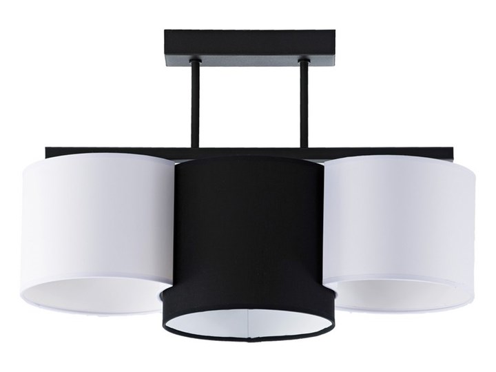 Żyrandol natynkowy DUSK 3xE27/60W/230V Tkanina Metal Ilość źródeł światła 3 źródła Kolor Czarny
