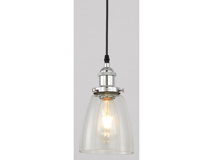 LAMPA WISZĄCA ZWIS FABI PRO W1 Metal Lampa z kloszem Lampa z abażurem Szkło Chrom Styl Industrialny