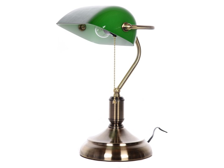 KLASYCZNA LAMPA BANKIERSKA BIURKOWA ZIELONA BANKER CLASSIC Lampa gabinetowa Lampa regulowana Lampa biurkowa Kolor Zielony