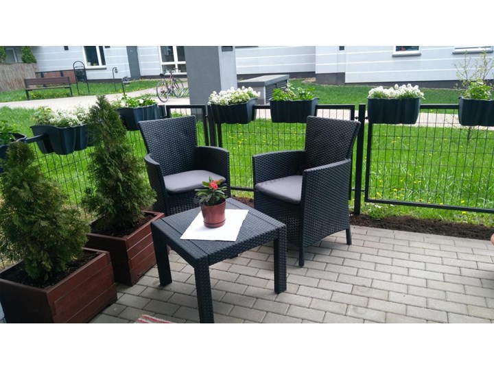 Meblobranie Grafitowy zestaw balkonowy Rosario Balcony Set