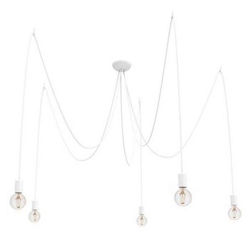 Lampa pająk SPIDER WHITE V x5 białe kable