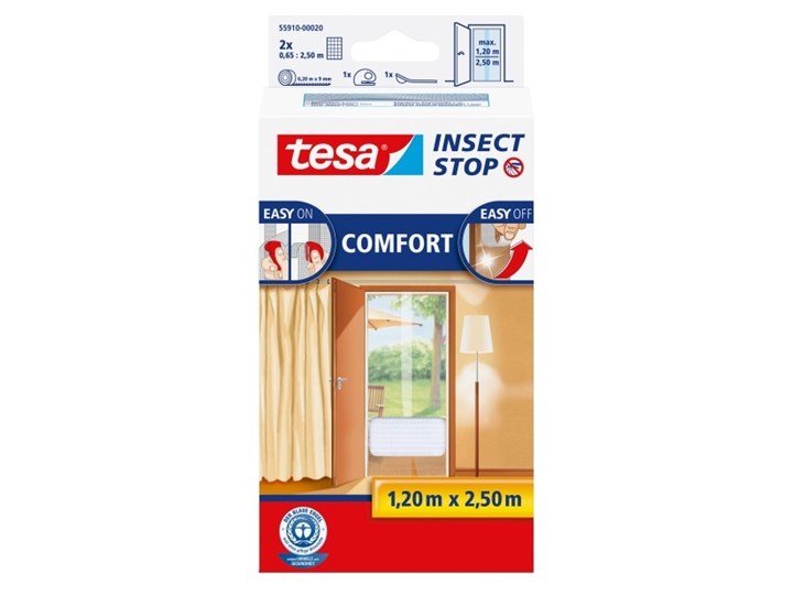 Moskitiera Drzwiowa Tesa Comfort 1 2 X 2 5 M Biala Moskitiery Homebook