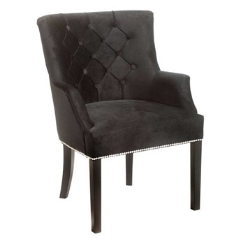 Krzesło / fotel FLORENCJA w stylu glamour czarne