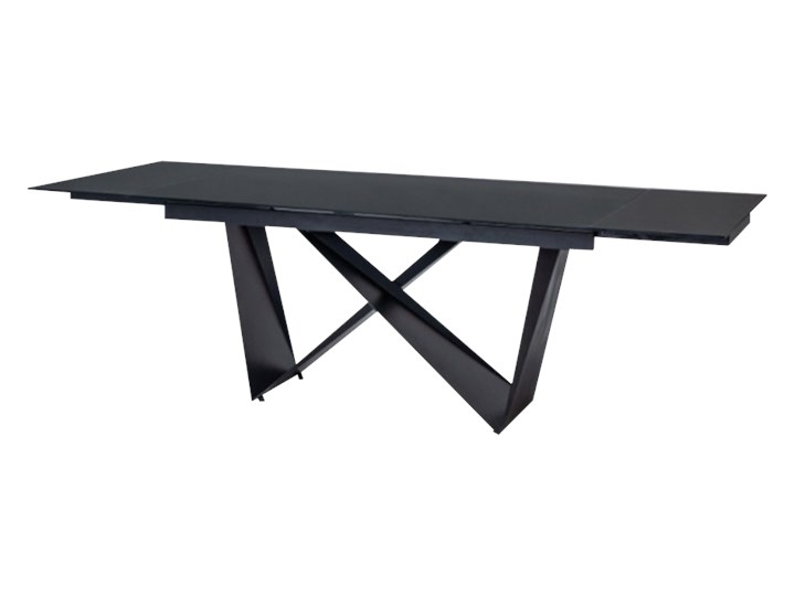 SELSEY Stół rozkładany Surtsey 160-240x90 cm czarny Szkło Metal Długość 240 cm Długość 160 cm Szerokość 160 cm Wysokość 76 cm Liczba miejsc Do 10 osób