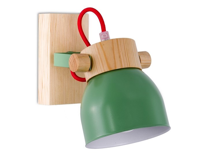 Kinkiet punktowy VIANA 1xE27/60W/230V Metal Kategoria Lampy ścienne  Drewno Reflektorki Kolor Zielony