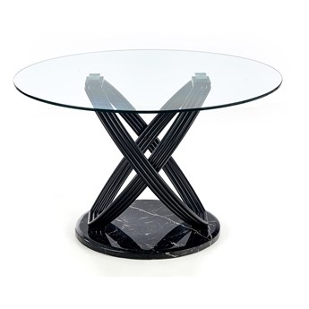 Designerski stół ze szklanym blatem Optico