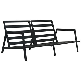 vidaXL 5-cz. zestaw mebli do ogrodu, poduszki, aluminium, ciemnoszary