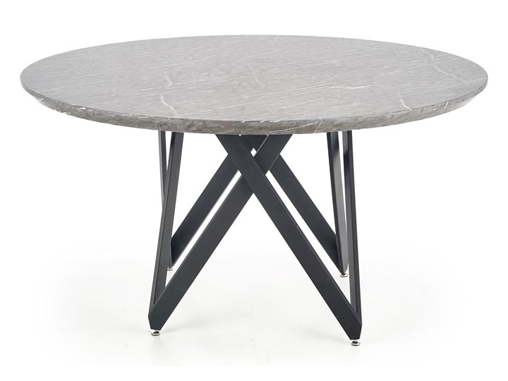 Designerski stół z blatem w optyce marmuru Gustimo Długość 140 cm Wysokość 77 cm Kształt blatu Okrągły Szerokość 140 cm Rozkładanie