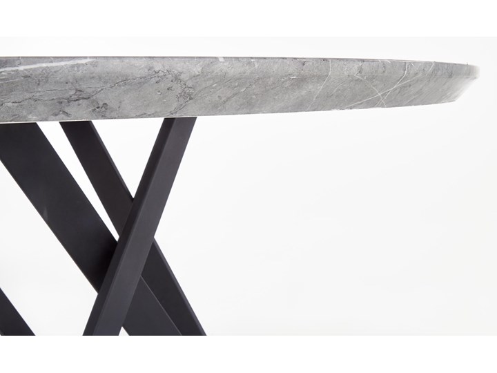 Designerski stół z blatem w optyce marmuru Gustimo Wysokość 77 cm Długość 140 cm  Szerokość 140 cm Pomieszczenie Stoły do jadalni