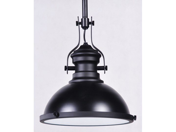 LAMPA WISZĄCA INDUSTRIALNA CZARNA ELIGIO W1 LUMINA DECO Lampa z kloszem Szkło Lampa przemysłowa Metal Kolor Czarny Pomieszczenie Salon