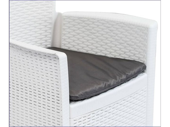 Krzesła ogrodowe z poduszkami Campos 2 szt - białe Z podłokietnikiem Kategoria Fotele ogrodowe