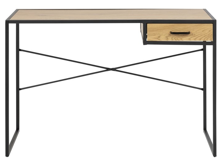 Loftowe biurko na płozach Oxford z szufladą Biurko z nadstawką Płyta MDF Metal Szerokość 100 cm Styl Nowoczesny Głębokość 45 cm Biurko tradycyjne Kategoria Biurka