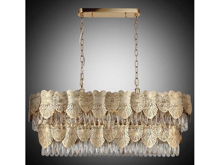 Designerska lampa nad stół złoty żyrandol 1477-80-21-L POSITANO SALON SYPIALNIA JADALNIA HOTEL LUCEA Metal Ilość źródeł światła 1 źródło