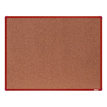 Tablica korkowa boardOK, 120x90 cm, czerwona aluminiowa rama