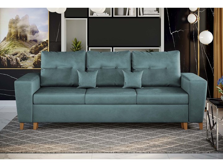 NOWOCZESNA SOFA DO SALONU Z POJEMNIKIEM - ELIO - TKANINA VELUTTO Szerokość 239 cm Stała konstrukcja Głębokość 90 cm Rozkładanie