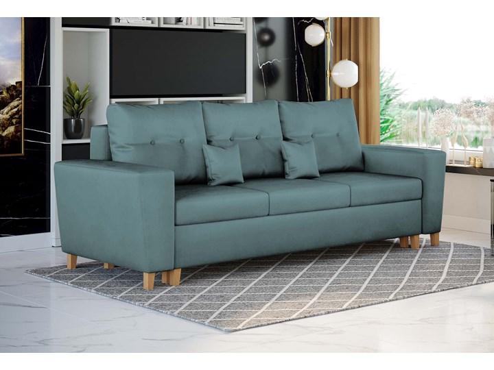 NOWOCZESNA SOFA DO SALONU Z POJEMNIKIEM - ELIO - TKANINA VELUTTO Głębokość 90 cm Stała konstrukcja Szerokość 239 cm Rozkładanie