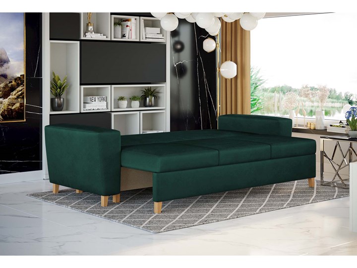 NOWOCZESNA SOFA DO SALONU Z POJEMNIKIEM - ELIO - TKANINA VELUTTO Stała konstrukcja Głębokość 90 cm Szerokość 239 cm Rozkładanie
