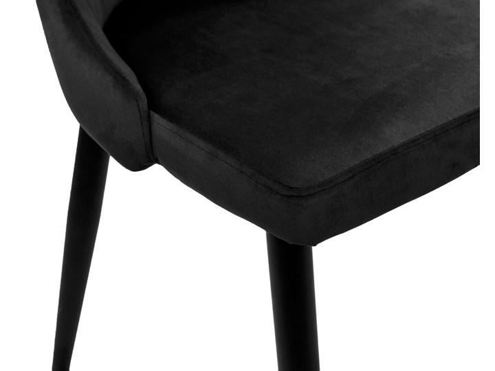 Krzesło welurowe LORIENT VELVET Czarne Krzesło inspirowane Wysokość 46 cm Tapicerowane Wysokość 89 cm Wysokość 41 cm Głębokość 45 cm Tkanina Szerokość 32 cm Metal Skóra Tworzywo sztuczne Styl Nowoczesny