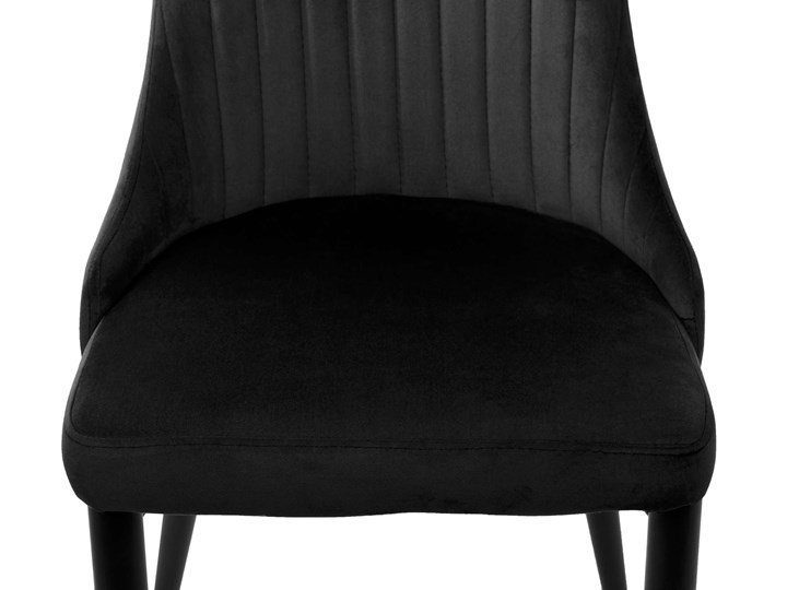 Krzesło welurowe LORIENT VELVET Czarne Głębokość 45 cm Wysokość 89 cm Tkanina Tworzywo sztuczne Tapicerowane Skóra Szerokość 32 cm Wysokość 41 cm Metal Krzesło inspirowane Wysokość 46 cm Pomieszczenie Jadalnia