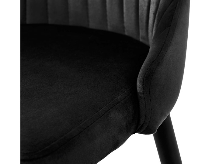 Krzesło welurowe LORIENT VELVET Czarne Tapicerowane Głębokość 45 cm Tkanina Wysokość 41 cm Szerokość 32 cm Wysokość 46 cm Metal Wysokość 89 cm Tworzywo sztuczne Krzesło inspirowane Skóra Styl Industrialny