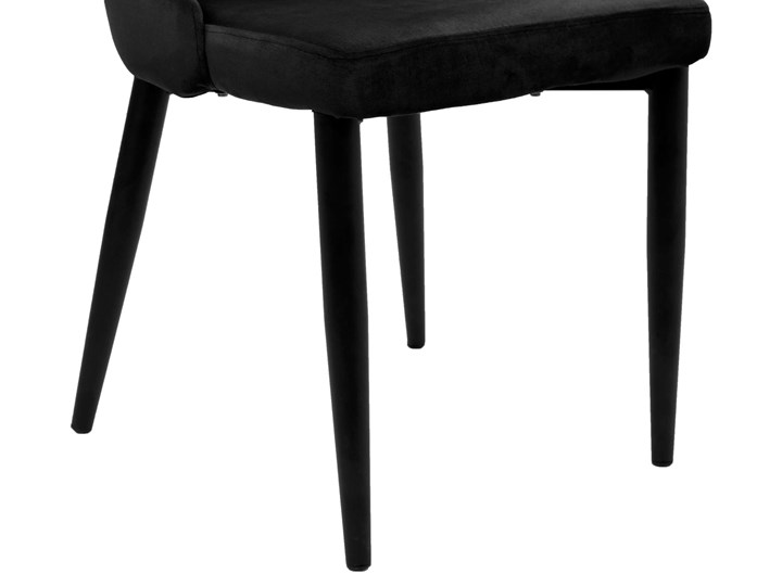 Krzesło welurowe LORIENT VELVET Czarne Metal Wysokość 46 cm Skóra Tworzywo sztuczne Wysokość 41 cm Wysokość 89 cm Tapicerowane Krzesło inspirowane Głębokość 45 cm Szerokość 32 cm Tkanina Pomieszczenie Jadalnia