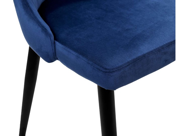 Krzesło aksamitne Lorient Velvet Granatowy Wysokość 41 cm Wysokość 89 cm Szerokość 32 cm Tapicerowane Metal Welur Wysokość 46 cm Głębokość 45 cm Tkanina Tworzywo sztuczne Pomieszczenie Jadalnia