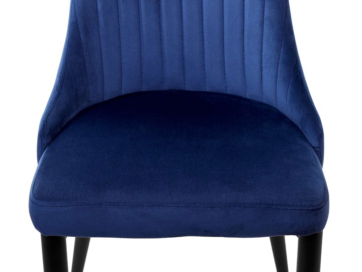 Krzesło aksamitne Lorient Velvet Granatowy Welur Tkanina Wysokość 41 cm Tworzywo sztuczne Szerokość 32 cm Wysokość 46 cm Wysokość 89 cm Tapicerowane Głębokość 45 cm Metal Styl Industrialny Pomieszczenie Jadalnia