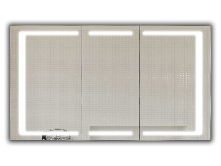 Lustrzana Szafka Davide Wysokość 60 cm Wiszące Szerokość 70 cm Z lustrem Metal Aluminium Wysokość 70 cm Szerokość 90 cm Szerokość 60 cm Kategoria Szafki stojące