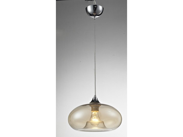 Loftowa lampa wisząca E338-Bolli Szkło Metal Lampa z kloszem Kolor Beżowy