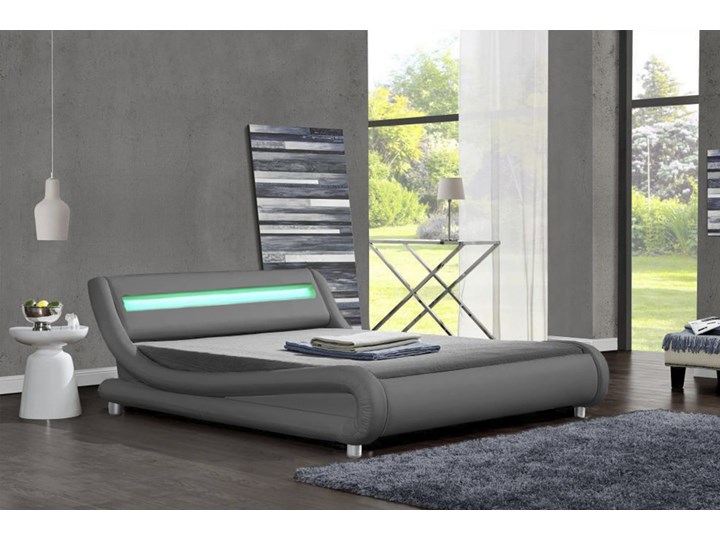 ŁÓŻKO TAPICEROWANE DO SYPIALNI 120x200 114 LED POPIEL Kategoria Łóżka do sypialni