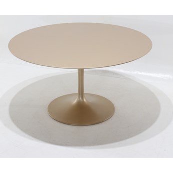 Złoty laminowany stół Tulia do jadalni i salonu
