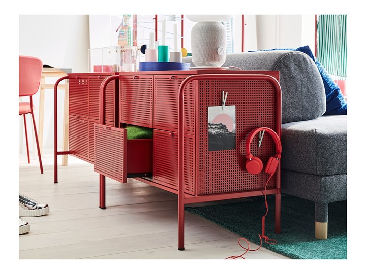 NIKKEBY Komoda, 4 szuflady Głębokość 49 cm Z szufladami Szerokość 84 cm Wysokość 70 cm Wysokość 84 cm Styl Industrialny Pomieszczenie Pokój nastolatka