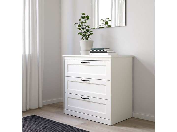 SONGESAND Komoda, 3 szuflady Szerokość 81 cm Z szufladami Szerokość 82 cm Głębokość 50 cm Wysokość 81 cm Głębokość 40 cm Kolor Biały