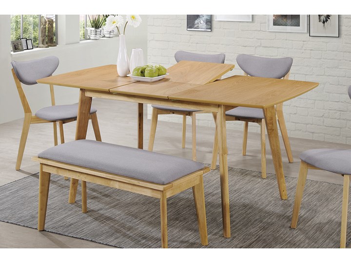 Fornirowany stół rozkładany na czterech nogach Brando Drewno Rozkładanie Rozkładane Pomieszczenie Stoły do jadalni