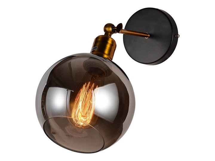 LAMPA ŚCIENNA KINKIET LOFT ZAGALLO Szkło Kinkiet z kloszem Kinkiet z abażurem Styl Industrialny Metal Kategoria Lampy ścienne