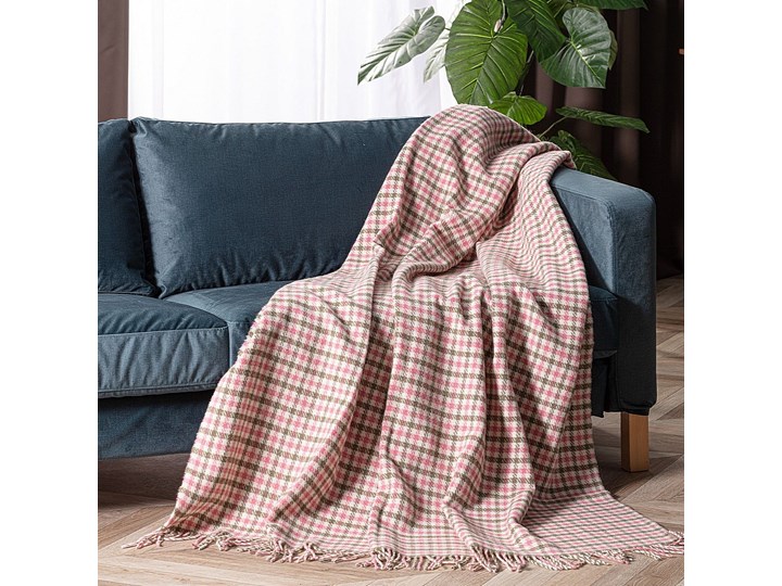 Pled Zelandia 140x200cm old rose/khaki, 140 x 200 cm Wełna 140x200 cm 130x180 cm Kolor Różowy