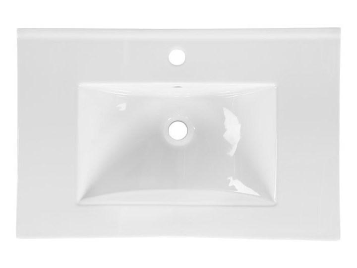 Ceramiczna umywalka meblowa Rutica 60 cm - Biała Meblowe Prostokątne Ceramika Kolor Biały