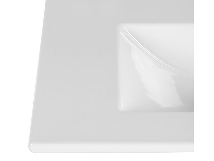 Ceramiczna umywalka meblowa Rutica 60 cm - Biała Prostokątne Meblowe Ceramika Kolor Biały
