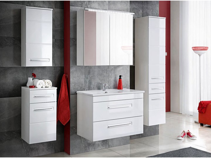 Ceramiczna umywalka meblowa Rutica 80 cm - Biała Ceramika Prostokątne Meblowe Kolor Biały