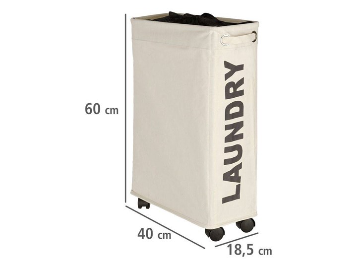 Kosz na pranie CORNO, pojemnik 43 l, WENKO Tkanina Kolor Beżowy