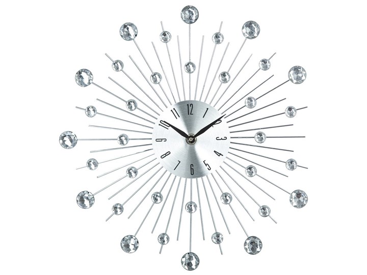 Zegar na ścianę o niespotykanym kształcie, elegancka dekoracja z kryształkami na ścianę Plastik Metal Tworzywo sztuczne Zegar ścienny Okrągły Styl Glamour