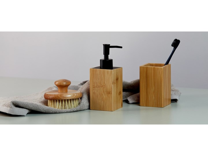 Dozownik do mydła w płynie Padua Bamboo, bambusowy, 210 ml, WENKO Plastik Dozowniki Kategoria Mydelniczki i dozowniki