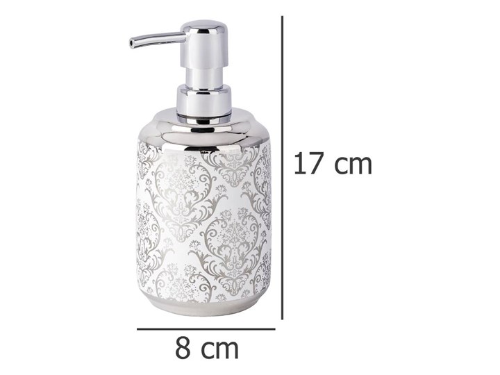 Dozownik na mydło w płynie, żelu BAROCK SILVER, WENKO