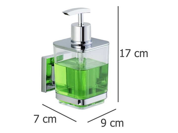 Dozownik do mydła QUADRO,Vacuum-Loc stal nierdzewna - 340 ml, WENKO Dozowniki Tworzywo sztuczne Kategoria Mydelniczki i dozowniki