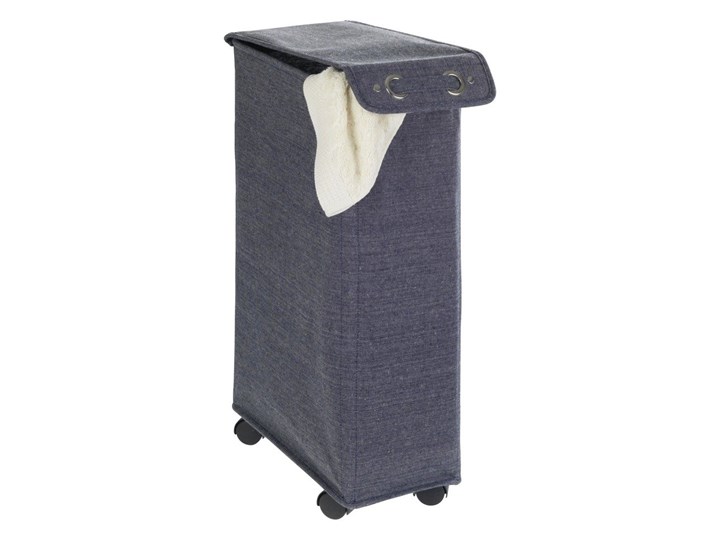 Kosz tekstylny na pranie, pojemnik CORNO PRIME z zamknięciem i kółkami - 43 l, 60 x 18,5 x 40 cm, WENKO Kategoria Tkanina Kolor Szary