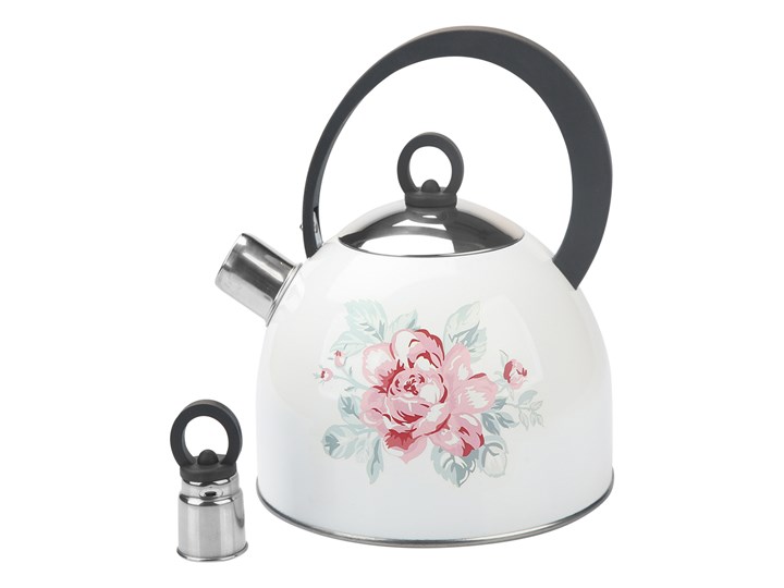 Czajnik nierdzewny na gaz i indukcję Altom Design Róża Paryska 2,5 l Kolor Biały