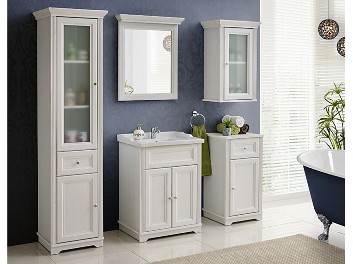 Szafka pod umywalkę stojąca Vermont 4X - shabby shic Wysokość 79 cm Stojące Szerokość 60 cm Kategoria Szafki stojące Rodzaj frontu Drzwiczki