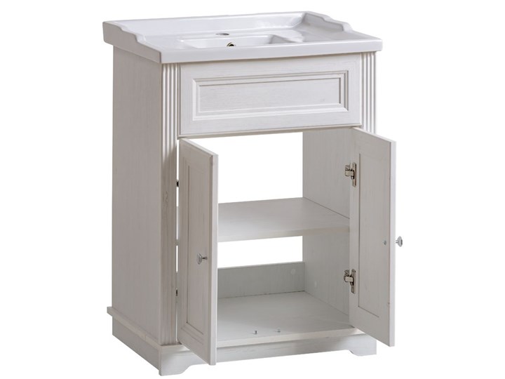 Szafka pod umywalkę stojąca Vermont 4X - shabby shic Stojące Szerokość 60 cm Wysokość 79 cm Rodzaj frontu Drzwiczki Kategoria Szafki stojące