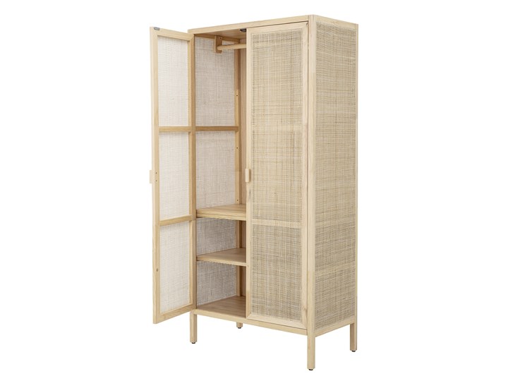 SZAFA MARIANNA BLOOMINGVILLE Głębokość 45 cm Szerokość 85 cm Płyta laminowana Płyta MDF Drewno Wysokość 79 cm Rodzaj drzwi Uchylne Wysokość 180 cm Styl Skandynawski