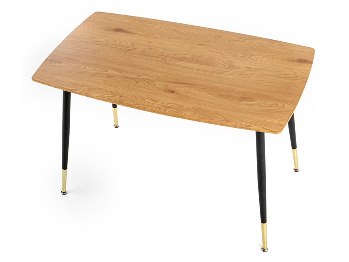 Nierozkładany stół ze złotymi elementami Tripolis Długość 120 cm  Wysokość 76 cm Rozkładanie